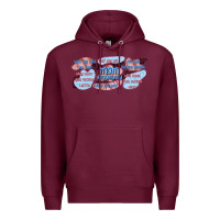 Burgundy mom vocabulary libbey glass Premium Hoodie - TumblerDesignByShophia