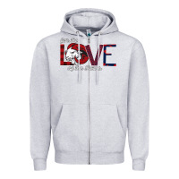 Heather Grey For the Love of the Rams Zipper Hoodie - Bettercallsaul