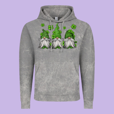 St Patricks Gnomes Vintage Hoodie Designed By Jasminsmagicworld
