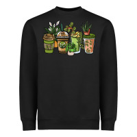 Black plant lover coffee cups Heavyweight Sweatshirt - NancyCooperArtShop
