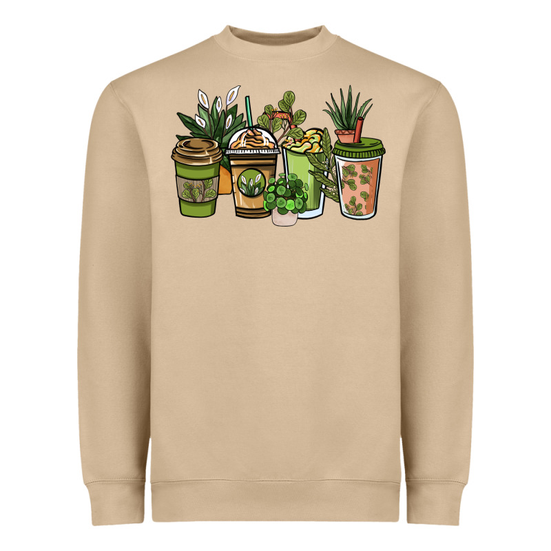 Plant Lover Coffee Cups Heavyweight Sweatshirt by NancyCooperArtShop | Teevron