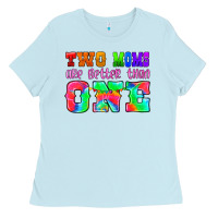 Baby Blue two moms are better than one Ladies Tee - HRA Design Shop