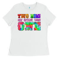 White two moms are better than one Ladies Tee - HRA Design Shop