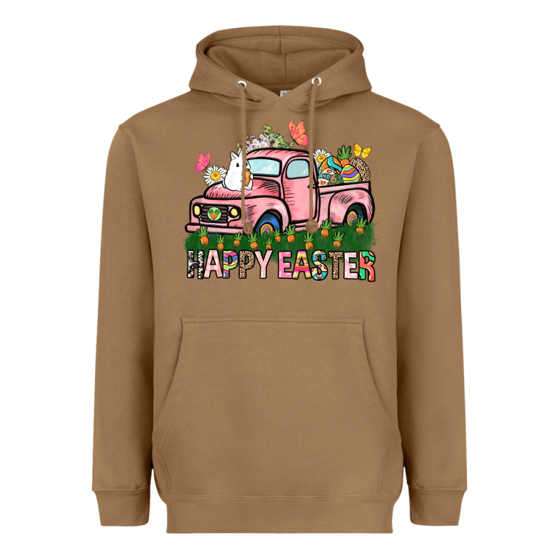 Happy Easter Day Truck Heavyweight Hoodie by HowdyJamesFarm | Teevron
