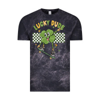 Cloud Black lucky dude Vintage Tee - MaliasSmallBusiness