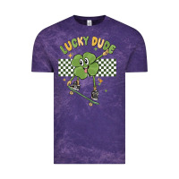 Cloud Purple lucky dude Vintage Tee - MaliasSmallBusiness