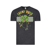 Vintage Black lucky dude Vintage Tee - MaliasSmallBusiness