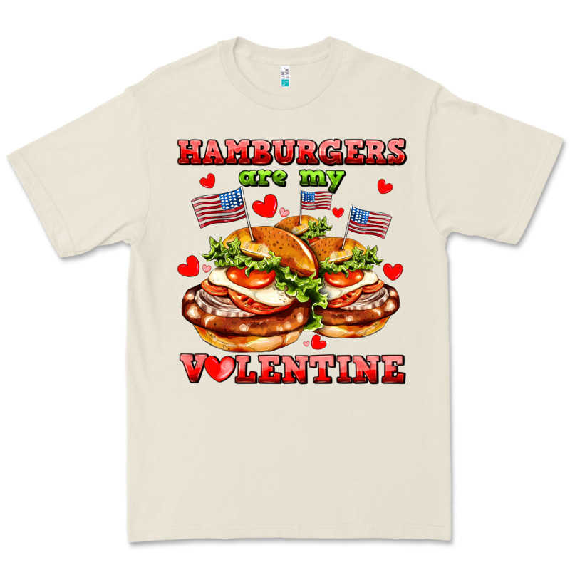 Hamburger Are My Valentine Premium Tee by AdoDesignShop | Teevron