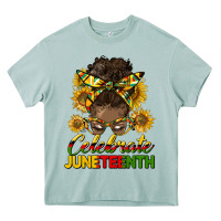 Arona celebrate juneteenth black woman bun Heavy Core Tee - HRA Design Shop