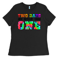 Black two dads are better than one Ladies Tee - HRA Design Shop