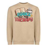 Books Are My Therapy Heavyweight Sweatshirt | Teevron