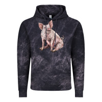 Cloud Black american yorkshire pig Vintage Hoodie - LillyAllenDesigns
