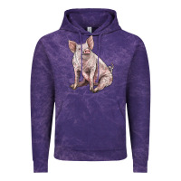 Cloud Purple american yorkshire pig Vintage Hoodie - LillyAllenDesigns