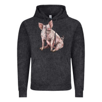 Vintage Black american yorkshire pig Vintage Hoodie - LillyAllenDesigns