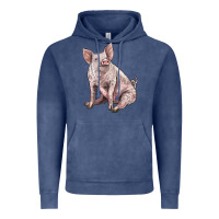 Vintage Denim american yorkshire pig Vintage Hoodie - LillyAllenDesigns