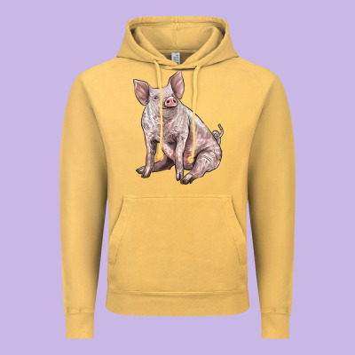 American Yorkshire Pig Vintage Hoodie Designed By Lillyallendesigns