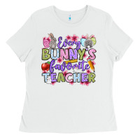 White Easter Day Every bunny's favorite Teacher Ladies Tee - OliviaCreatesArt
