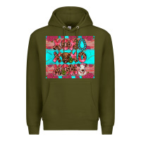 Army Green xoxo calf heifer Premium Hoodie - JahusDesignShop