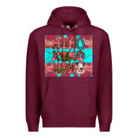 Burgundy xoxo calf heifer Premium Hoodie - JahusDesignShop