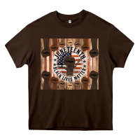 Chocolate Brown black lives matter Heavy Core Tee - HRA Design Shop
