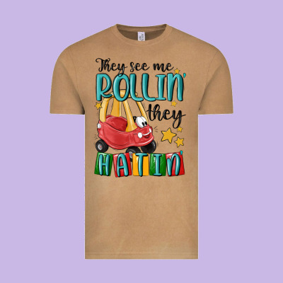 They See Me Rollin' They Hatin' Vintage Tee Designed By Maliassmallbusiness