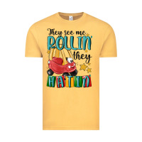 Vintage Mustard they see me rollin' they hatin' Vintage Tee - MaliasSmallBusiness