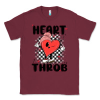 Burgundy heart throb Classic Tee - MaliasSmallBusiness