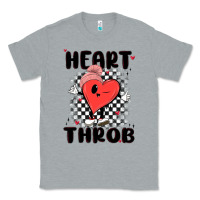 Heather Grey heart throb Classic Tee - MaliasSmallBusiness
