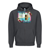 Smoke Happy Camper With Flowers Zipper Hoodie - Bettercallsaul