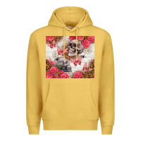 Antique Gold skulls and roses tumbler Premium Hoodie - TumblerDesignByShophia