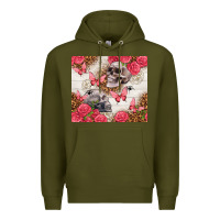 Army Green skulls and roses tumbler Premium Hoodie - TumblerDesignByShophia