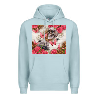 Blue Mist skulls and roses tumbler Premium Hoodie - TumblerDesignByShophia