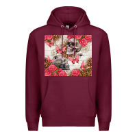 Burgundy skulls and roses tumbler Premium Hoodie - TumblerDesignByShophia
