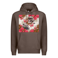 Coffee skulls and roses tumbler Premium Hoodie - TumblerDesignByShophia