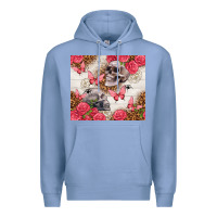 Colony Blue skulls and roses tumbler Premium Hoodie - TumblerDesignByShophia