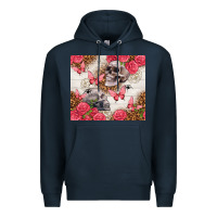Navy skulls and roses tumbler Premium Hoodie - TumblerDesignByShophia