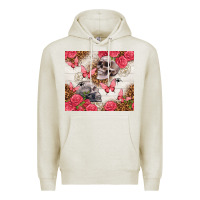 Oatmeal Heather skulls and roses tumbler Premium Hoodie - TumblerDesignByShophia