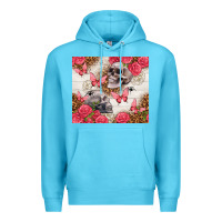 Ocean Blue skulls and roses tumbler Premium Hoodie - TumblerDesignByShophia