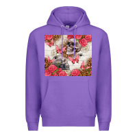 Purple skulls and roses tumbler Premium Hoodie - TumblerDesignByShophia