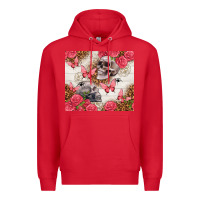 Red skulls and roses tumbler Premium Hoodie - TumblerDesignByShophia