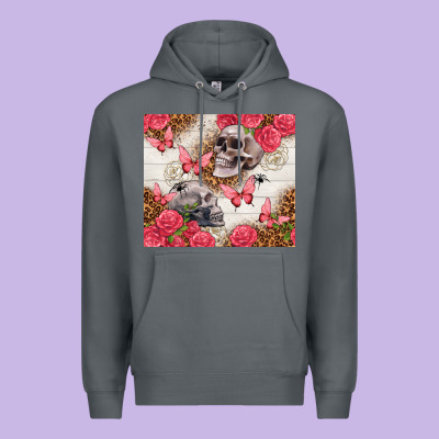 Skulls And Roses Tumbler Premium Hoodie Designed By Tumblerdesignbyshophia