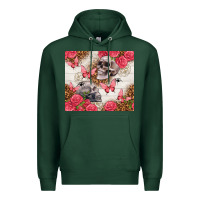 Sports Green skulls and roses tumbler Premium Hoodie - TumblerDesignByShophia