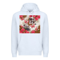 White skulls and roses tumbler Premium Hoodie - TumblerDesignByShophia