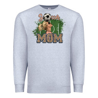 Heather Grey Soccer Mom Premium Sweatshirt - HowdyJamesFarm
