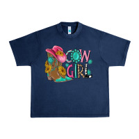 Navy cow girl western boots Urban Heavy Tee - MaliasSmallBusiness