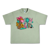 Oil Green cow girl western boots Urban Heavy Tee - MaliasSmallBusiness
