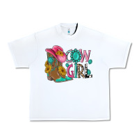 White cow girl western boots Urban Heavy Tee - MaliasSmallBusiness