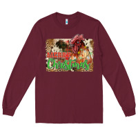 Burgundy merry christmas Long Sleeve Tee - JahusDesignShop