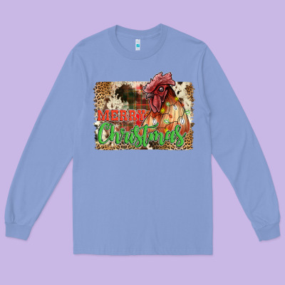 Merry Christmas Long Sleeve Tee Designed By Jahusdesignshop