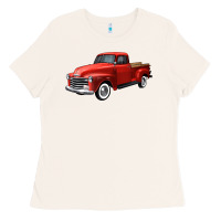 Bone western red truck right 34 view Ladies Tee - FaDigitalArtStudio